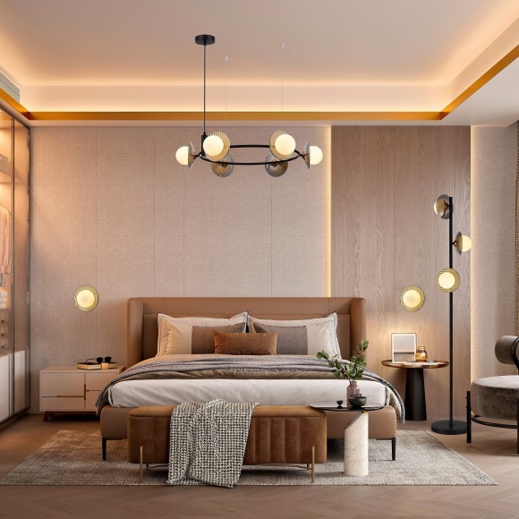 SL1521.413.06 Светильник подвесной ST-Luce Черный/Дымчатый, Белый G9 6*5W 4000K NOON