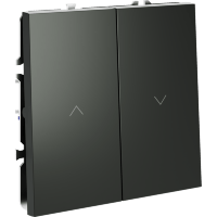 Выключатель встраиваемый VOLTUM S70 для жалюзи 10А, (титан)