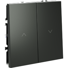 Выключатель встраиваемый VOLTUM S70 для жалюзи 10А, (титан)