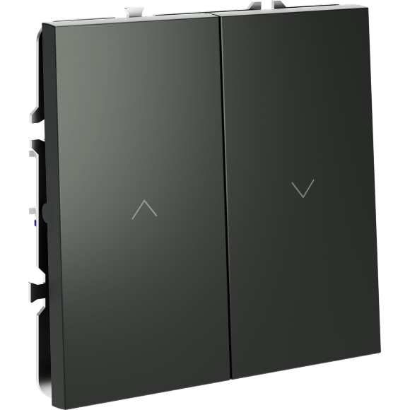 Выключатель встраиваемый VOLTUM S70 для жалюзи 10А, (титан)