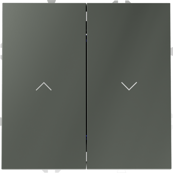 Выключатель встраиваемый VOLTUM S70 для жалюзи 10А, (титан)