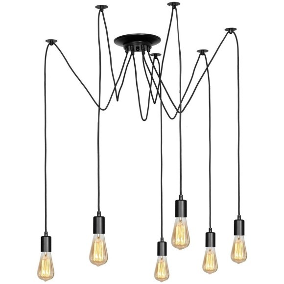 Люстра паук Lussole GRLSP-8172 SHIRLEY IP21 под лампы 6xE27 60W