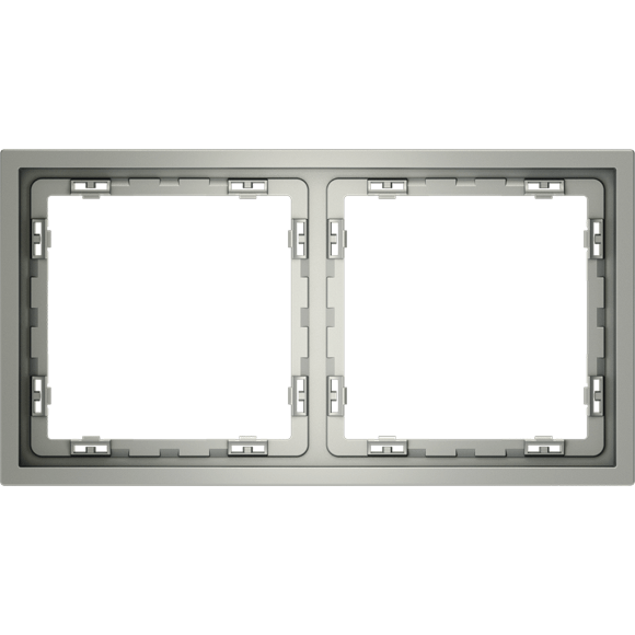 Рамка пластиковая VOLTUM S70 на 2 поста, (сталь)