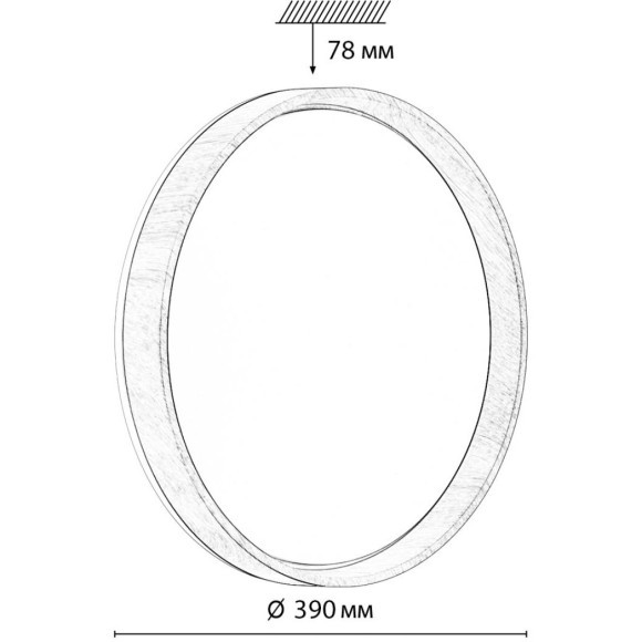 Светильник LED 48Вт 4000K D390 IP43 Sonex GARI WOOD 7684/DL