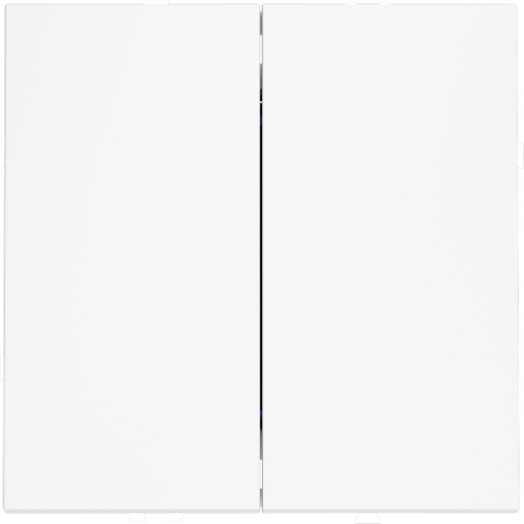 Перекрестный переключатель встраиваемый VOLTUM S70 двухклавишный 10А, (белый матовый)