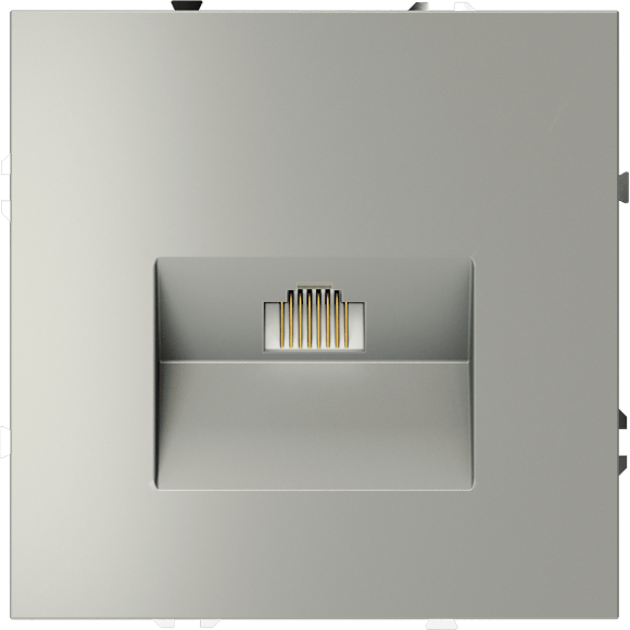 Розетка компьютерная встраиваемая VOLTUM S70 RJ45 кат.6, (сталь)