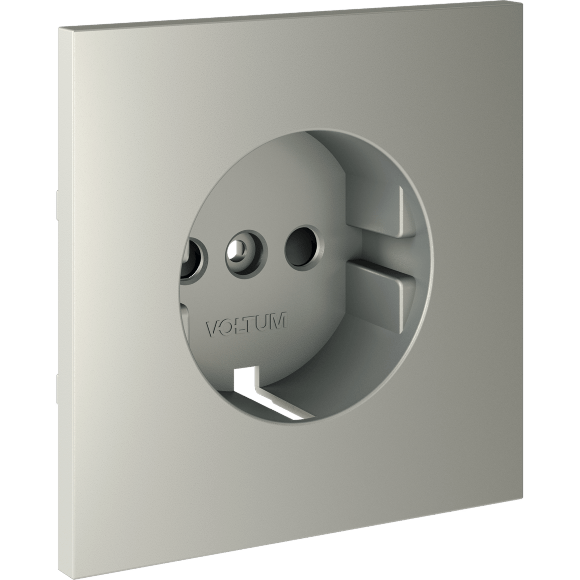 Накладка для розетки с заземлением и защитными шторками, S70 (сталь)