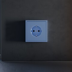 Накладка для розетки с заземлением, S70 (деним)