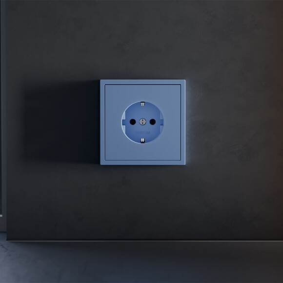 Накладка для розетки с заземлением, S70 (деним)