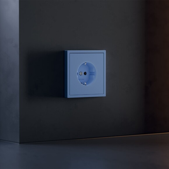 Накладка для розетки с заземлением, S70 (деним)