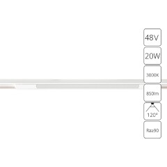 A7284PL-1WH Трековый магнитный светодиодный светильник Arte Lamp Optima CRI90+ 3000К 850Лм 120° 20Вт