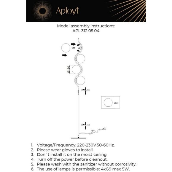 Торшер APL.312.05.04