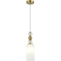 SL2003.303.01 Светильник подвесной ST-Luce латунь/белый E27 1*40W AURORA
