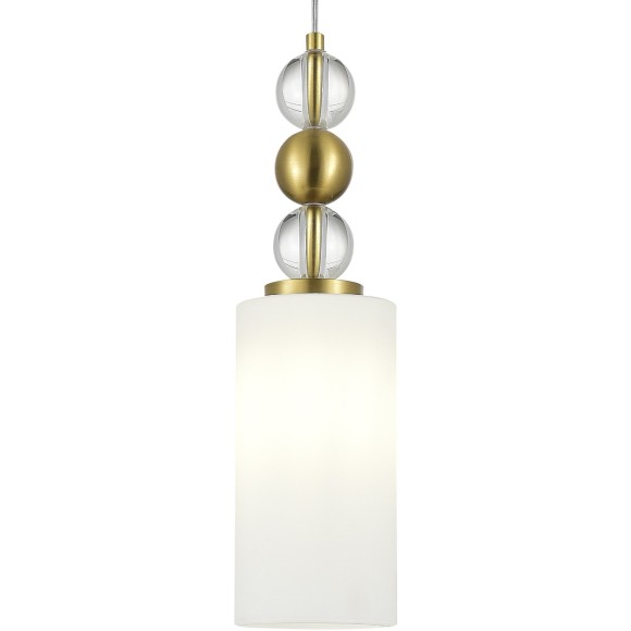 SL2003.303.01 Светильник подвесной ST-Luce латунь/белый E27 1*40W AURORA