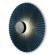 Freya Rotonda FR5634WL-L6DB1 Минималистичное настенное LED-бра в стиле восточный лофт, 6 Вт, 3000К, CRI 80, 50 Лм, 360°, черный металл и темный сине-зеленый тканевый абажур диаметром 40 см