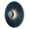 Freya Rotonda FR5634WL-L6DB1 Минималистичное настенное LED-бра в стиле восточный лофт, 6 Вт, 3000К, CRI 80, 50 Лм, 360°, черный металл и темный сине-зеленый тканевый абажур диаметром 40 см