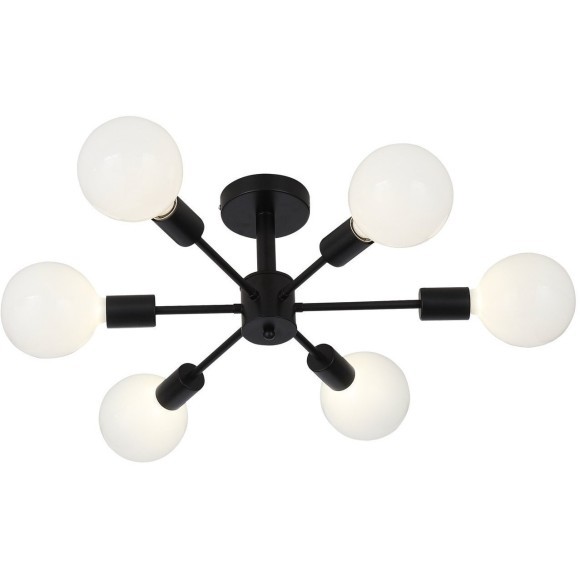 SL419.402.06 Светильник потолочный Черный E27 6*60W ANO