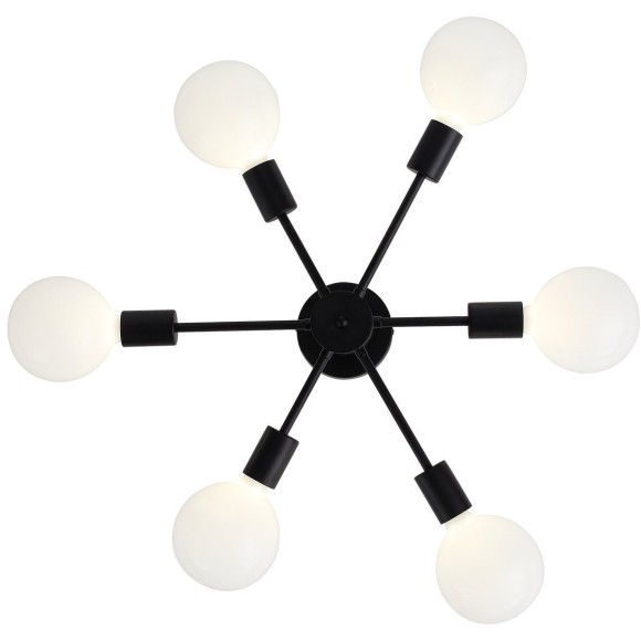 SL419.402.06 Светильник потолочный Черный E27 6*60W ANO