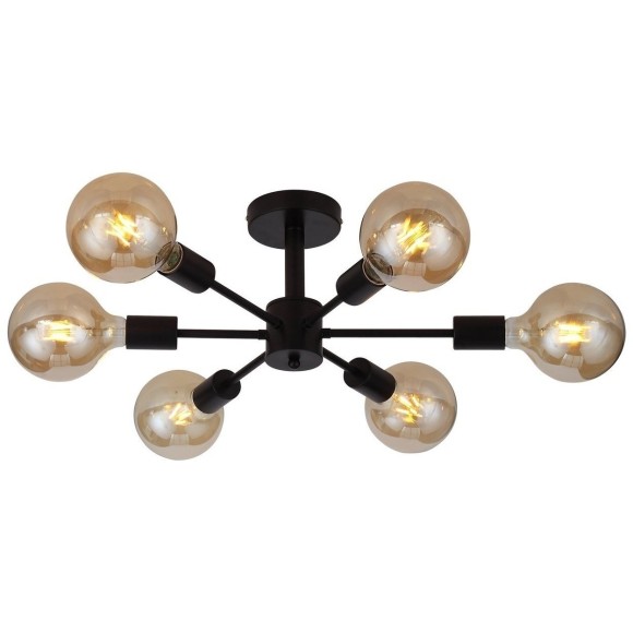 SL419.402.06 Светильник потолочный Черный E27 6*60W ANO