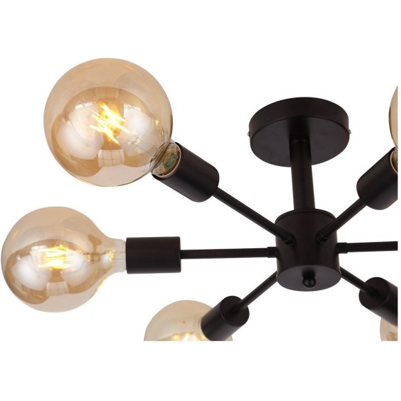 SL419.402.06 Светильник потолочный Черный E27 6*60W ANO