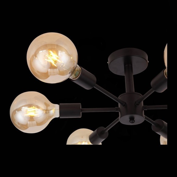 SL419.402.06 Светильник потолочный Черный E27 6*60W ANO