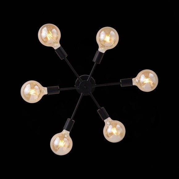 SL419.402.06 Светильник потолочный Черный E27 6*60W ANO