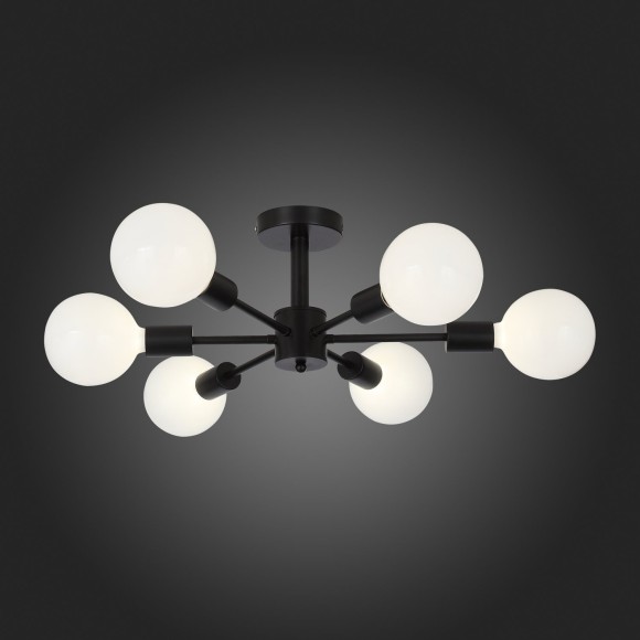 SL419.402.06 Светильник потолочный Черный E27 6*60W ANO