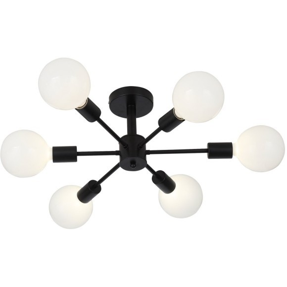 SL419.402.06 Светильник потолочный Черный E27 6*60W ANO