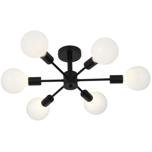 SL419.402.06 Светильник потолочный Черный E27 6*60W ANO