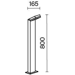 Уличный наземный светильник Maytoni O595FL-L12B3K Paso IP54 светодиодный LED 12W