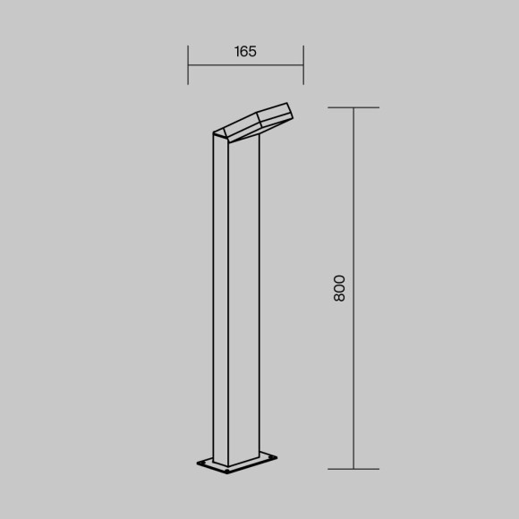 Уличный наземный светильник Maytoni O595FL-L12B3K Paso IP54 светодиодный LED 12W