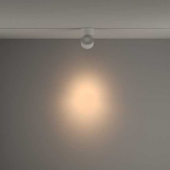Однофазный двужильный светодиодный трековый светильник Maytoni Unity TR084-1-15W3K-D-W Yin 3000К 1020Лм CRI90+ 24° 15Вт
