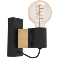 43903 Бра BAILRIGG, 1X40W (E27), H135, сталь, дерево, черный, коричневый 43903 Бра BAILRIGG, 1X40W (E27), H135, сталь, дерево, черный, коричневый