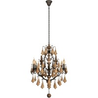 10559/6 Loft It CHATEAU Подвесной светильник на 6 ламп E14, основание античного черного цвета