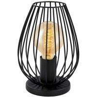 49481 Настольная лампа NEWTOWN, 1x60W (E27), ?160, H230, сталь, черный