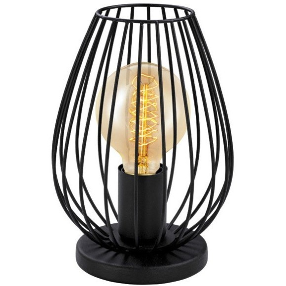 49481 Настольная лампа NEWTOWN, 1x60W (E27), ?160, H230, сталь, черный