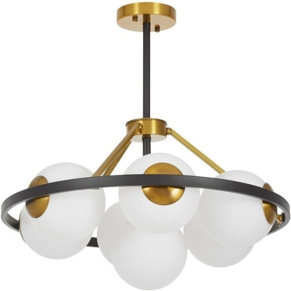 Потолочная люстра Donzano LDP 8034-7 BK+WT Потолочная люстра Donzano LDP 8034-7 BK+WT