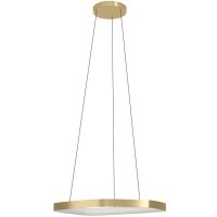 900917 Подвес VALLEROSA, 25,2W(LED), 3000lm, H1100, Ø580, алюминий, сталь, латунный/пластик, белый