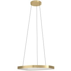 900917 Подвес VALLEROSA, 25,2W(LED), 3000lm, H1100, Ø580, алюминий, сталь, латунный/пластик, белый