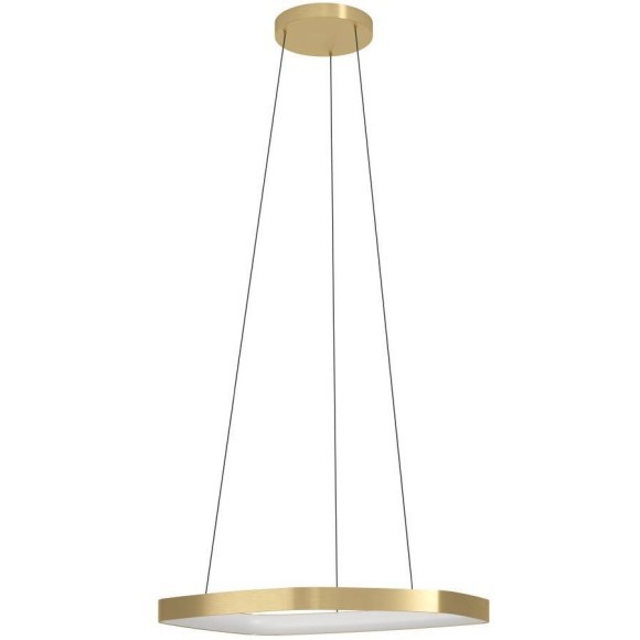 900917 Подвес VALLEROSA, 25,2W(LED), 3000lm, H1100, Ø580, алюминий, сталь, латунный/пластик, белый