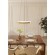 900917 Подвес VALLEROSA, 25,2W(LED), 3000lm, H1100, Ø580, алюминий, сталь, латунный/пластик, белый