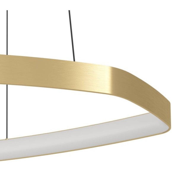 900917 Подвес VALLEROSA, 25,2W(LED), 3000lm, H1100, Ø580, алюминий, сталь, латунный/пластик, белый