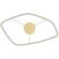 900917 Подвес VALLEROSA, 25,2W(LED), 3000lm, H1100, Ø580, алюминий, сталь, латунный/пластик, белый