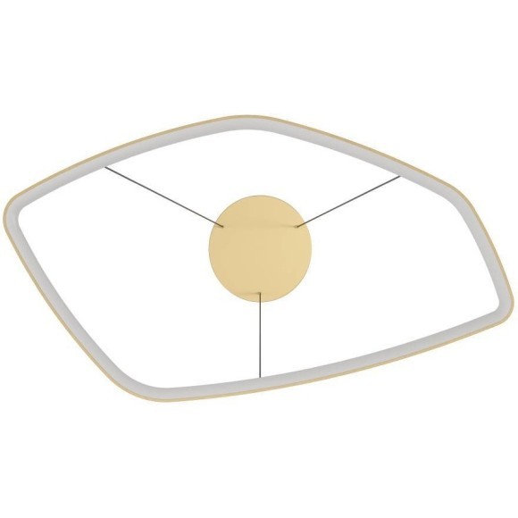 900917 Подвес VALLEROSA, 25,2W(LED), 3000lm, H1100, Ø580, алюминий, сталь, латунный/пластик, белый