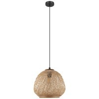 43261 Подвес DEMBLEBY, 1x40W (E27), ?320, H1100, сталь, черный/дерево, натуральный