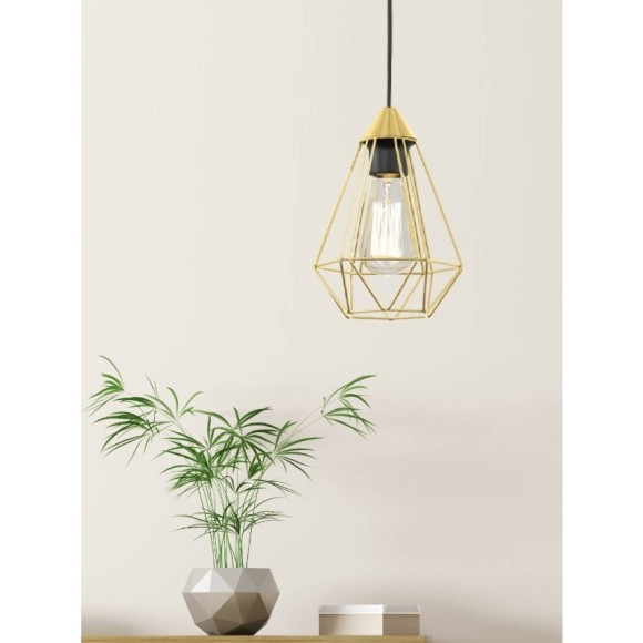 43681 Подвесной потолочный светильник (люстра) TARBES, 1Х60W, E27, H1100, ?175, сталь, матовая латун