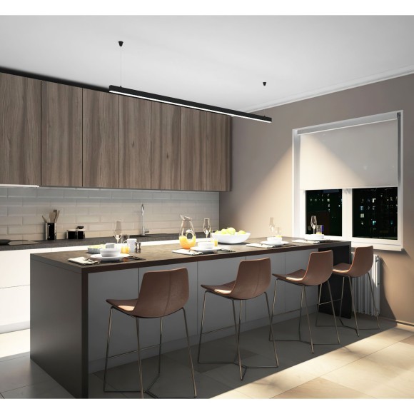 DK9204-BK Линейный подвесной светильник 52W 200см 4000K черный