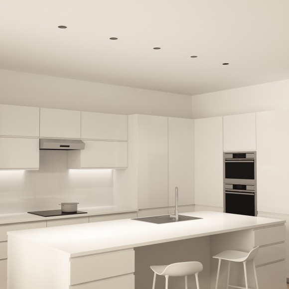 Встраиваемый светильник, IP 20, 10 Вт, GU5.3, LED, DK3026-WB