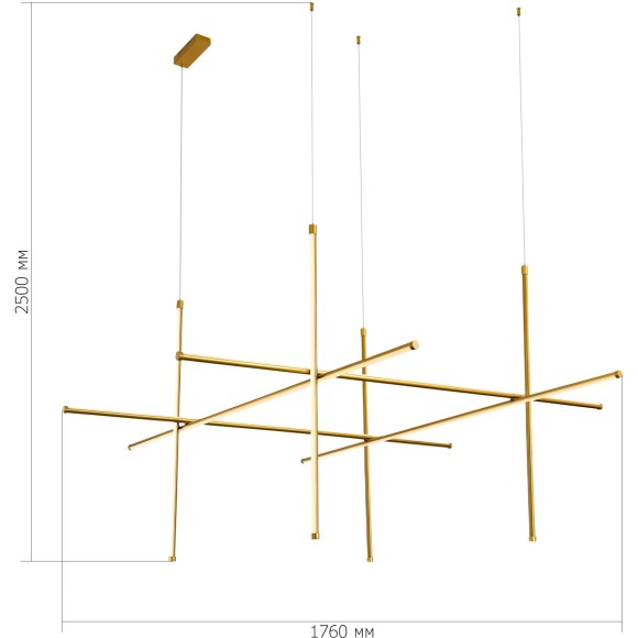 SL6207.203.150 Светильник подвесной ST-Luce Матовое золото LED 1*150W 3000K RETICO