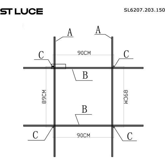 SL6207.203.150 Светильник подвесной ST-Luce Матовое золото LED 1*150W 3000K RETICO